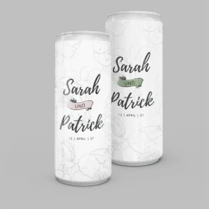 Personalisierbare Dosen Aufkleber “Flower-Drawing” 10er-Set