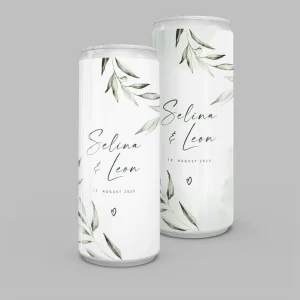 Personalisierbare Dosen Aufkleber “Olivenzweig” 10er-Set