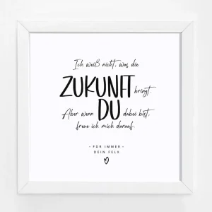 Personalisierbares Bildgeschenk im 3D-Rahmen „Statement“