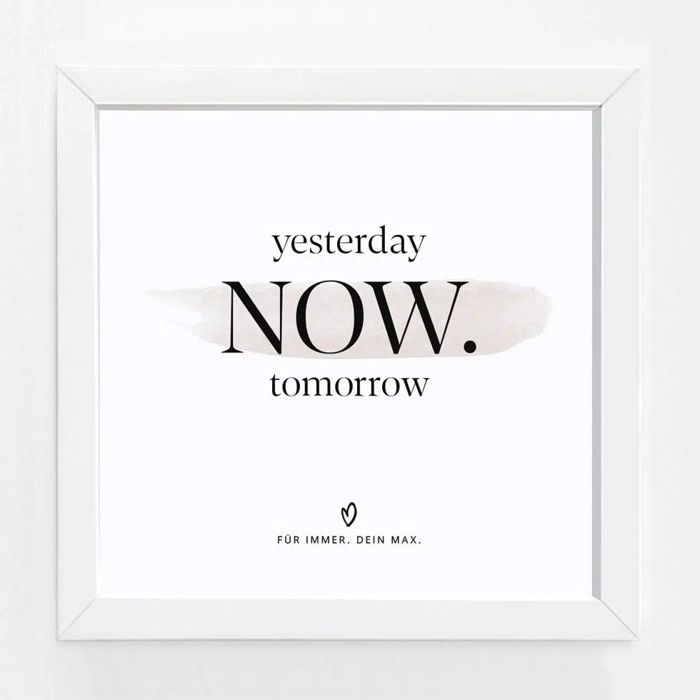 Personalisierbares Bildgeschenk im 3D-Rahmen „NOW“