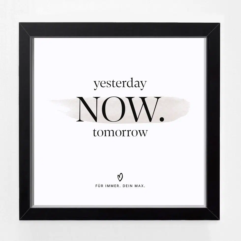 Personalisierbares Bildgeschenk im 3D-Rahmen „NOW“ – Bild 2