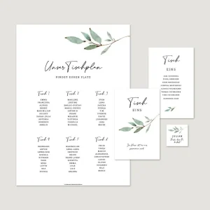 Sitzplan- & Tischkarten-Set “Branch”