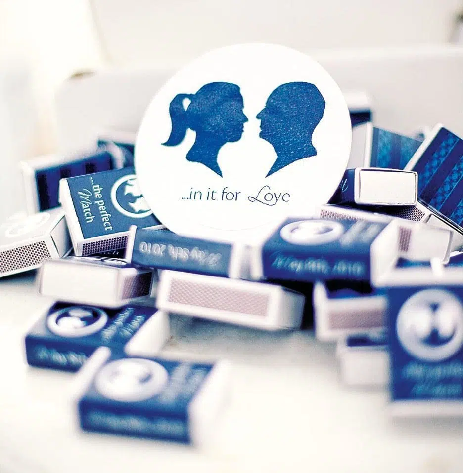 Streichholzschachtel Banderole personalisierbar Olive – Bild 2