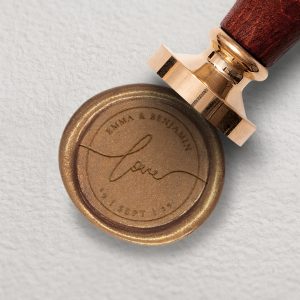 Siegelstempel “with love Kalligraphie”