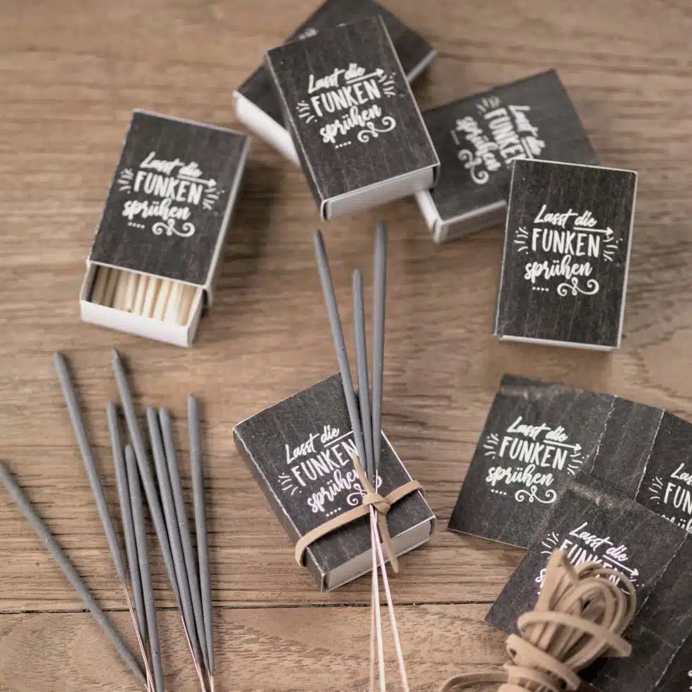 Streichholzschachtel Banderole personalisierbar Olive – Bild 3