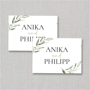 Streichholzschachtel Banderole personalisierbar Olive