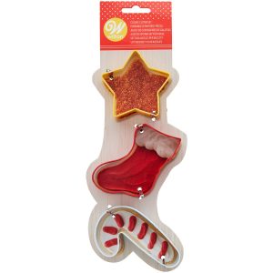 WILTON KEKSAUSSTECHER-SET STERN-STRUMPF-ZUCKERSTANGE SET/3