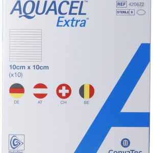 AQUACEL EXTRA Hydrofiber Verband 10x10cm 10 Stk
