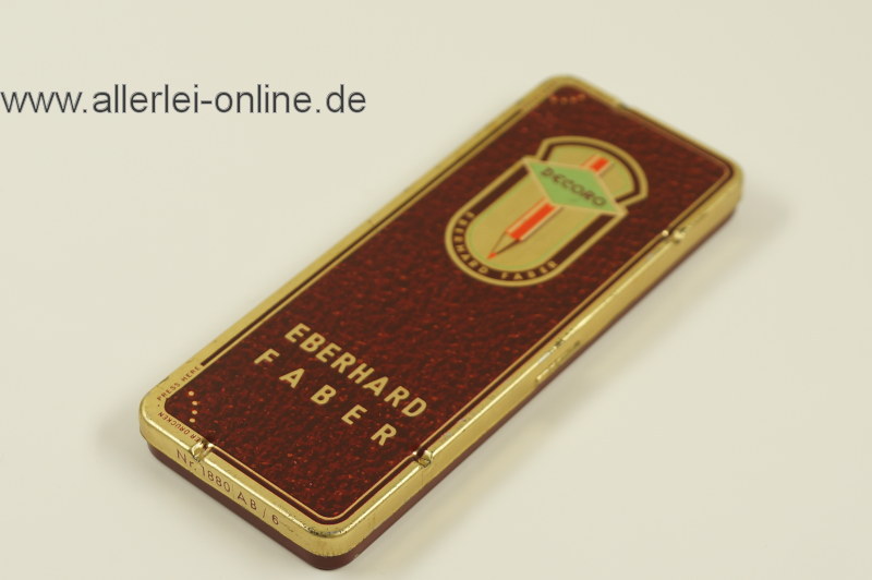 6 Stück unbenutzte Eberhard Faber DECORO Buntstifte mit Blechdose Nr: 1880 AB/6 – Bild 3
