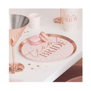 Pappteller – Team Bride gepunktet