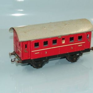Fleischmann Spur 0 | U.S. Zone 2-Achs Personenwagen / rot