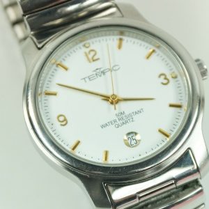 TEMPIC 01 Quarz Uhr | Vintage Armbanduhr mit Edelstahl | Flex-Armband