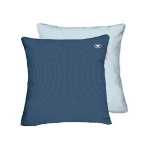 TOM TAILOR Kissenhülle ‘Fine Stripes Dark Navy & Sky Blue’ – 40×40 oder 40×80 cm, Satin