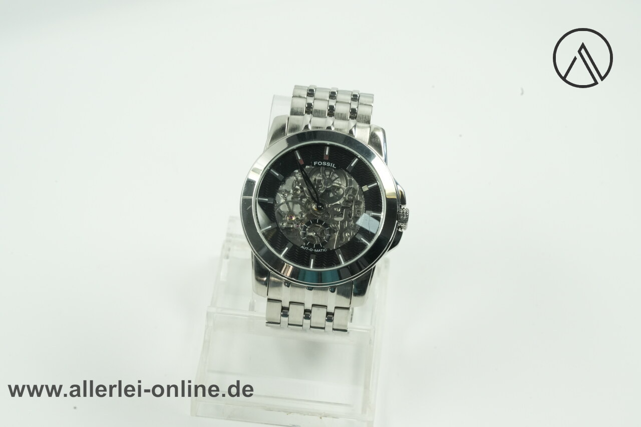 FOSSIL ME1027 Armbanduhr 20 Jewels mit Automatikwerk | Edelstahl Skelett Automatik Uhr â Bild 2