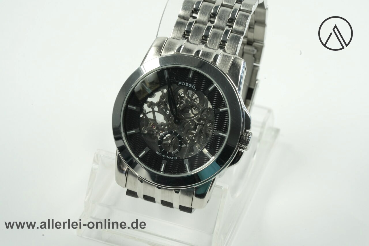 FOSSIL ME1027 Armbanduhr 20 Jewels mit Automatikwerk | Edelstahl Skelett Automatik Uhr â Bild 3