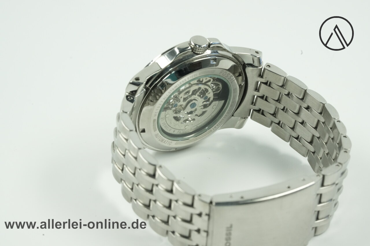 FOSSIL ME1027 Armbanduhr 20 Jewels mit Automatikwerk | Edelstahl Skelett Automatik Uhr â Bild 8