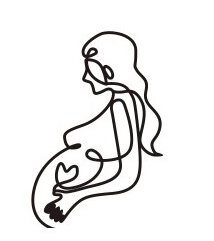 Cake Topper Silhouette – Pregnant Woman – Schwarz