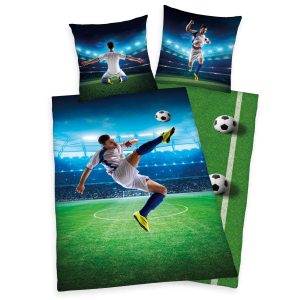 Young Collection Bettwäsche-Set ‘Fußball Fallrückzieher’ – 135×200 oder 140×200 cm, Renforcé