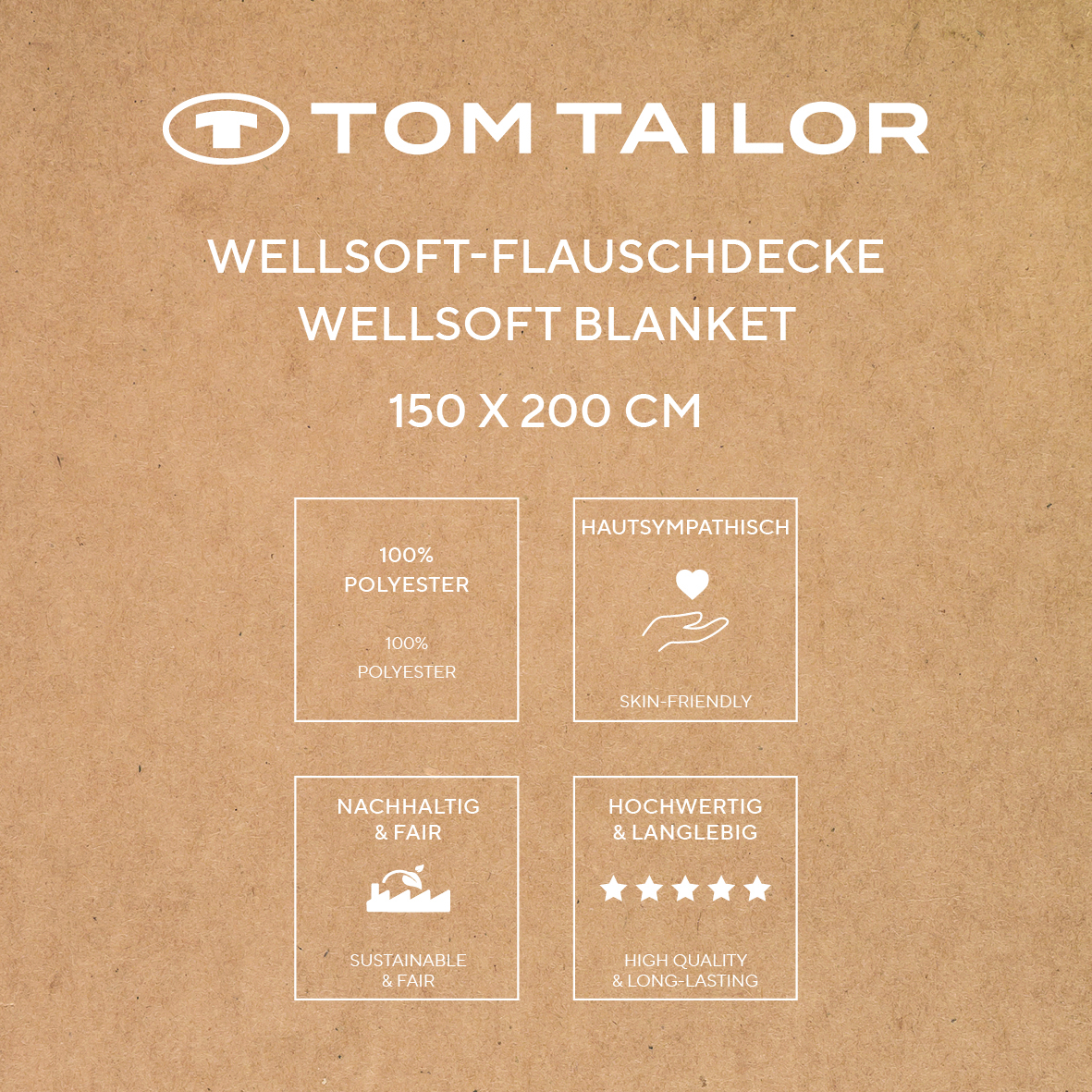 TOM TAILOR Decke ‘Wellsoft Blanket Warm Coral’ â 150×200 cm, Wellsoft â Bild 5